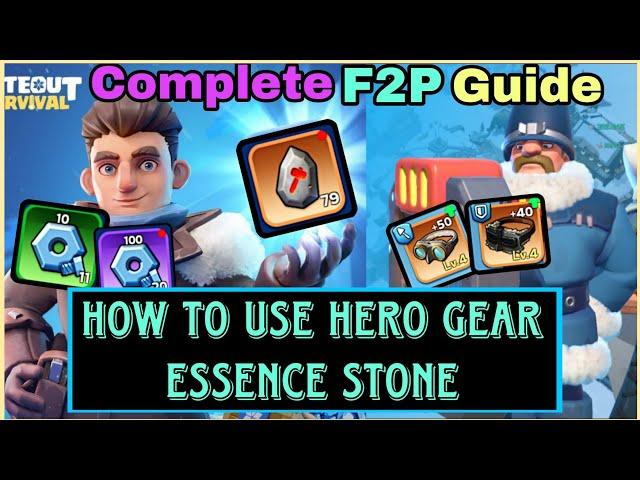 How to use hero gear essence stone - Whiteout Survival | Mastery Forging in mythic gear F2P Guide