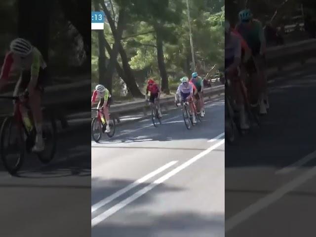 Just how did he keep that upright?!  #cycling #roadcycling