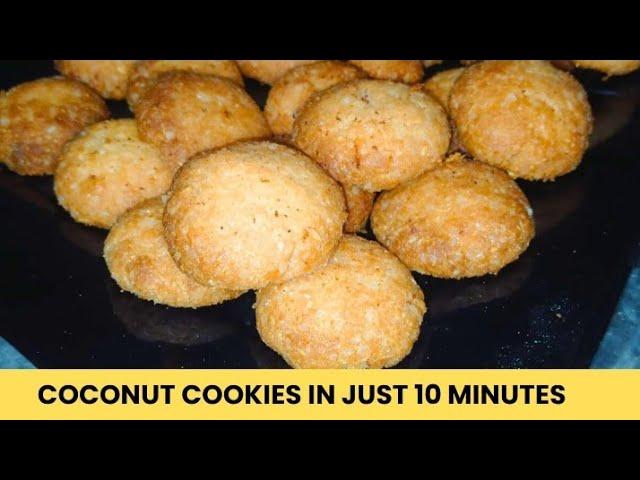 Coconut Cookies /Cruchy Coconut Biscuits by Food Fusion Family Recipes