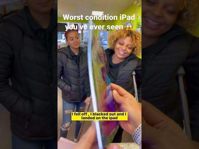 iPad is bent and broken into a million pieces  #shorts #apple #ios #iphone #samsung #android #fyp