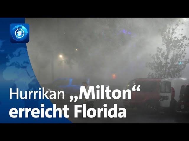 Hurrikan in den USA: Sturm „Milton“ trifft in Florida auf Land