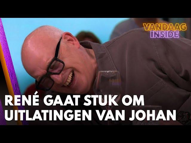 René gaat helemaal stuk om uitlatingen van Johan over Henny Huisman en Catherine Keyl