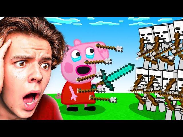 Peppa Pig VS 4 Hunters... *CURSED*  (Minecraft Animation)