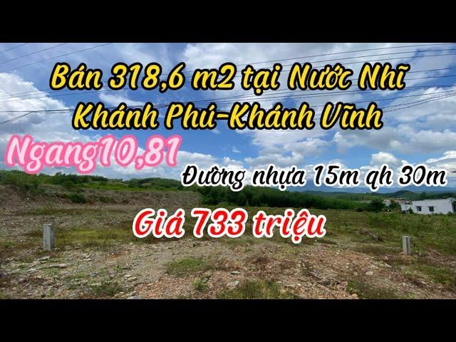 Đất đầu tư tại Nước Nhĩ-Khánh Phú-Khánh Vĩnh mặt tiền đường nhựa 15m sau qh 30m