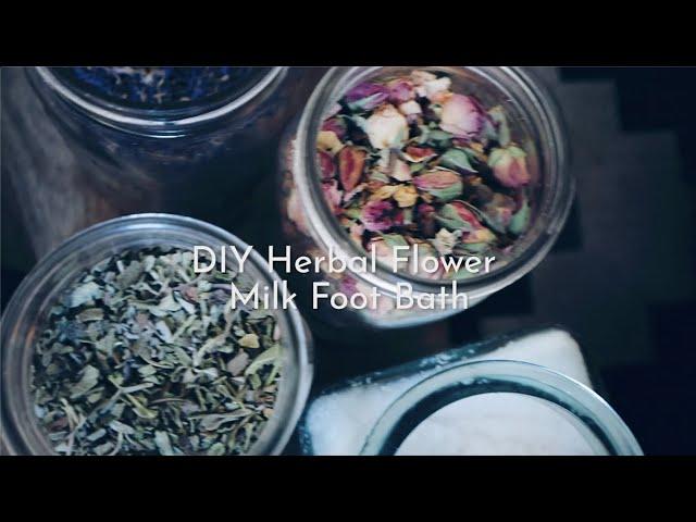 DIY Herbal Flower Milk Foot Bath