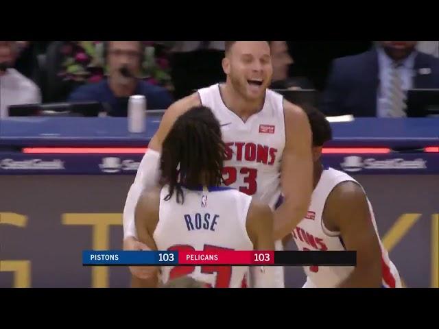 Derrick Rose Game Winner! Detroit Pistons Beat New Orleans Pelicans on DRose Game-Winning Shot