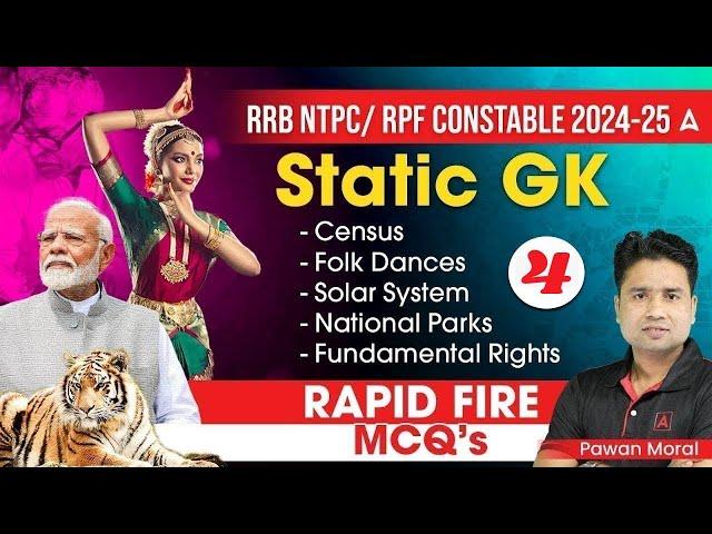 RRB NTPC 2024-25 | RPF Constable 2024-25 Static GK One Shot | RRB NTPC 2024 Static GK | By Pawan Sir