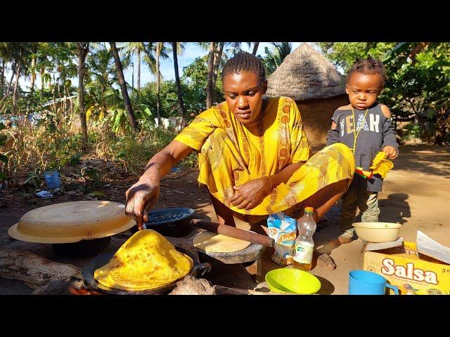 The Youngest Organic African Village Mothers  #cooking  The Most Organic African Food For Dinner