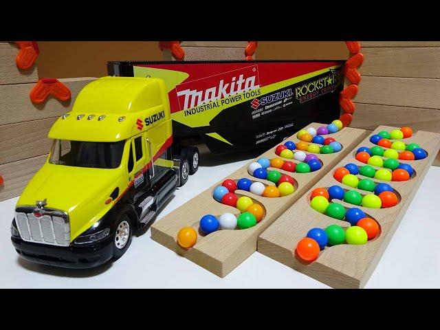 Marble Run Race  HABA Slope & Retro  Truck, Garbage Truck Long Version #53