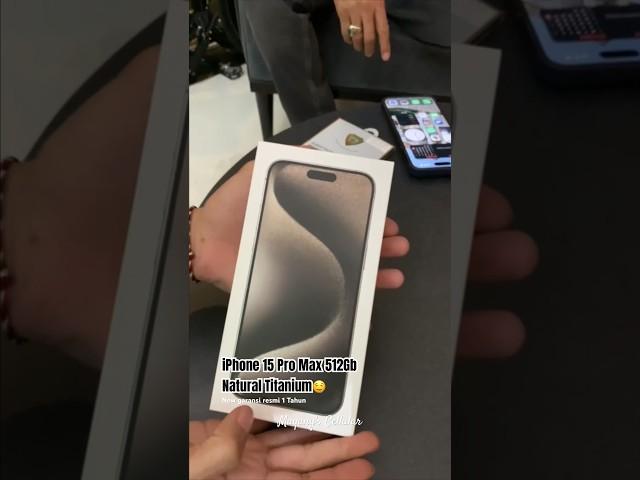 UNBOXING IPHONE 15 PRO MAX NATURAL TITANIUM, 512GB new garansi resmi, #unboxing #iphone15promax