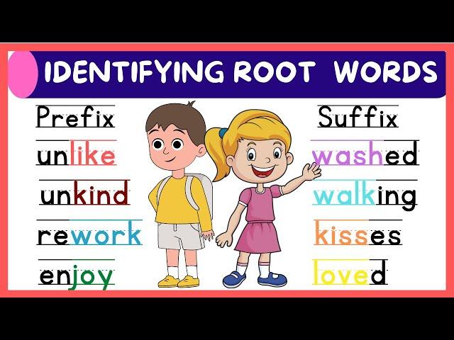 IDENTIFYING ROOT WORDS / English Lessons for Children / / Improve  Reading & Vocabulary Skills