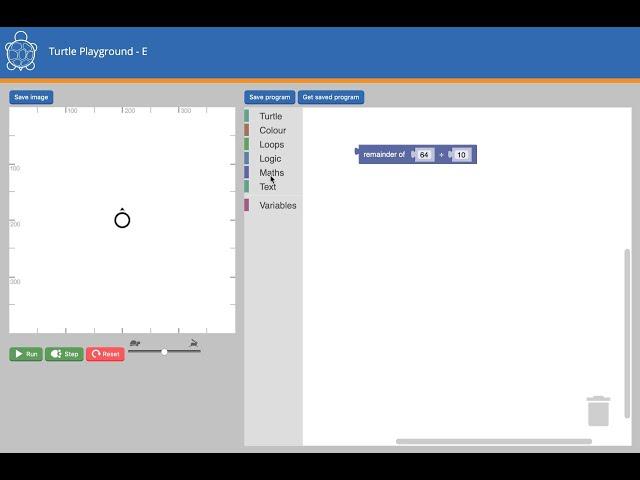 Blockly Turtle Playground E - Maths