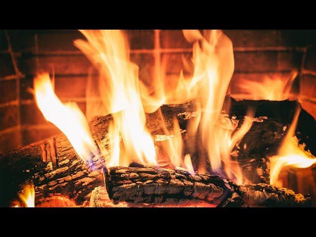 Fireplace (HD) for falling asleep - Fire Cracking Sounds - Darker Screen