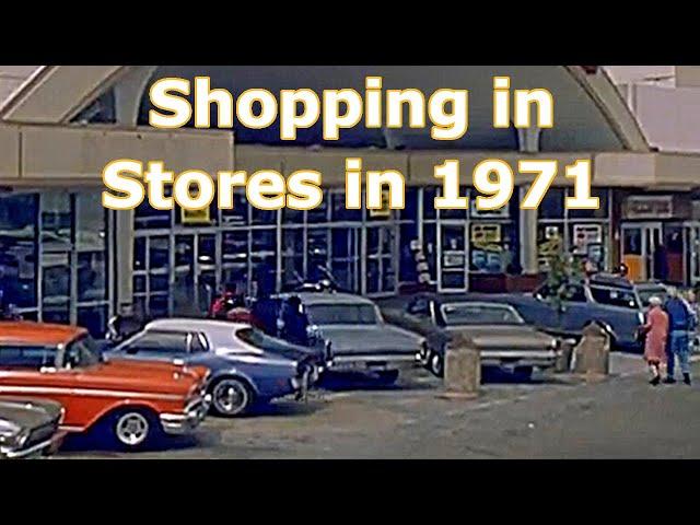 Shopping in Stores in 1971: Retro Video of the Early 70s in America