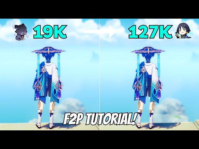 C0 Wanderer 19k To 127k !! F2P Nuking Tutorial {Genshin Impact}