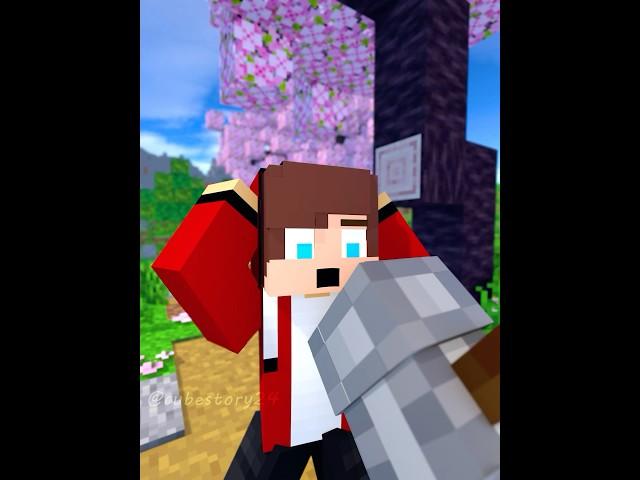 JJ and Mikey : Minecraft  Physics Experiment #shorts #cubestory #minecraft