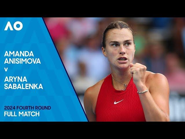 Amanda Anisimova v Aryna Sabalenka Full Match | Australian Open 2024 Fourth Round