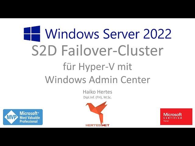 S2D Failover Cluster mit Windows Admin Center unter Windows Server 2022