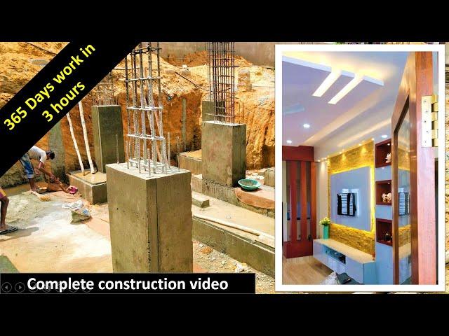 365 days work in 3 hours - A complete video of house construction - A2Z Construction