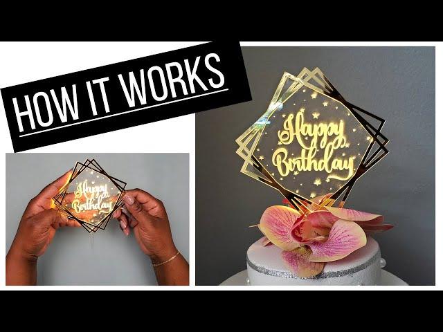 Happy Birthday Light up Cake Topper With LED Lights Review