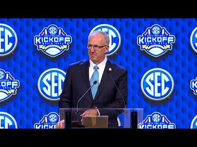 SEC commissioner Greg Sankey kicks off SEC Media Days 2024