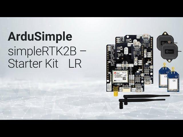 simpleRTK2B Starter Kit LR  from ArduSimple. Set of Base and Rover based on ZED-F9P + ANN-MB antenna
