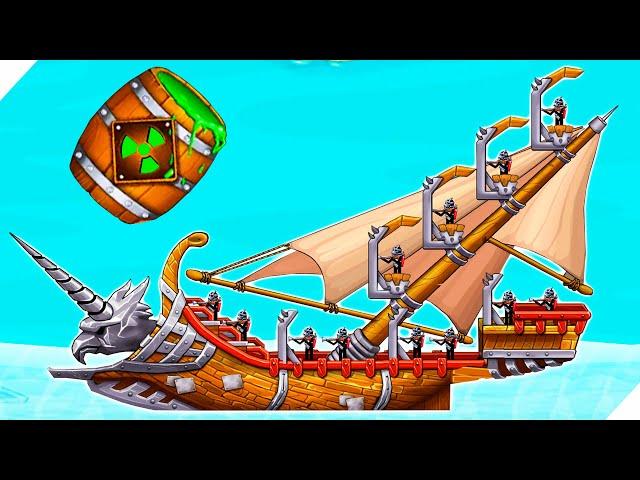 80 ДНЕЙ С ПИРАТАМИ! - Катапульта Атака пиратов. The CatapultClash With Pirates Игры для андроид