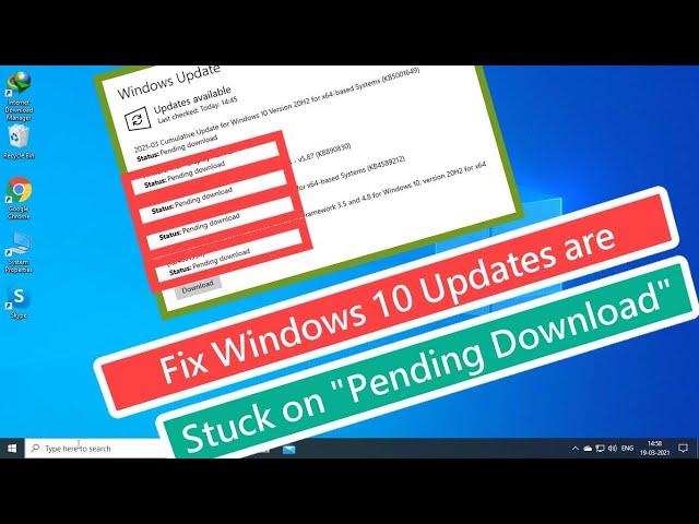 Fix Windows 10 Updates are Stuck on "Pending Download"