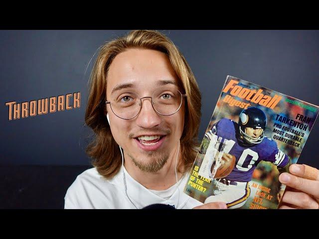 ASMR Throwback NFL || going through a 1974 edition of football digest