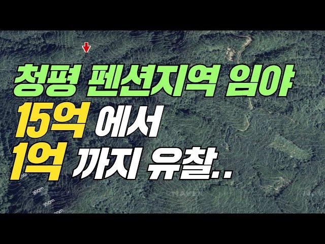 청평 펜션지역 임야 15억에서 1억까지 유찰