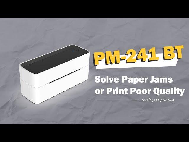 Phomemo PM-241BT Tutorial: How to deal with Paper Jams丨White Spots on Label丨Poor Quality of Prints?