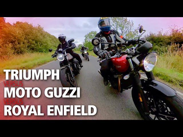 Royal Enfield Interceptor 650 vs Triumph Street Twin vs Moto Guzzi V7 III | ROAD TEST REVIEW