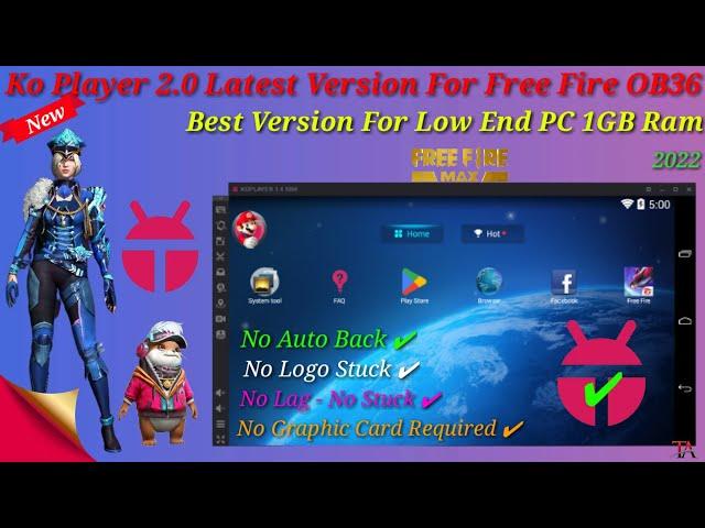 (New) KoPlayer 2.0 BestVersion For Free Fire Low End PC | Without Graphics Card | 1GB Low End PC