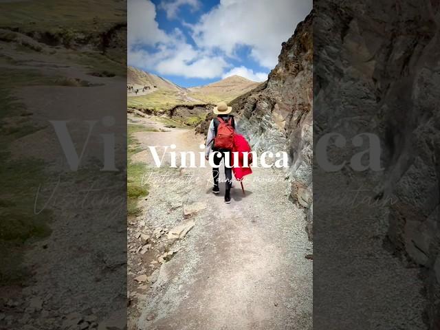 The Rainbow mountain in Peru is so SURREAL  #rainbowmountain #peru #solotraveler #cuscoregion