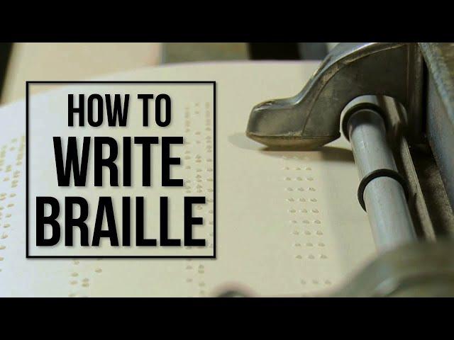 How Blind People Write Braille