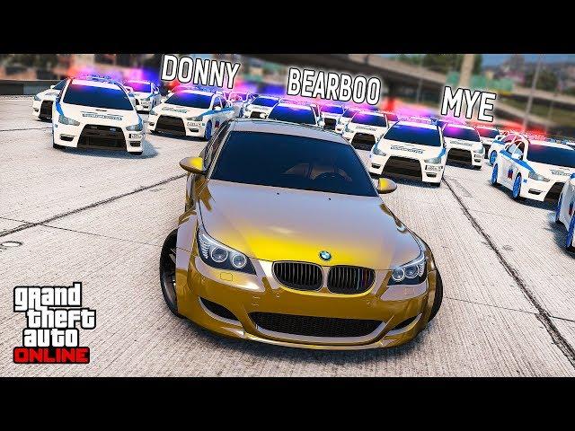 ПОЛИЦЕЙСКАЯ ПОГОНЯ ЗА ЗОЛОТОЙ BMW M5 E60 В ГТА ОНЛАЙН! ПОЛИЦЕЙСКИЕ ДОГОНЯЛКИ В ГТА 5!