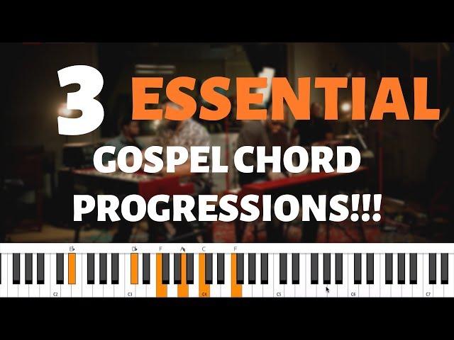 3 BASIC GOSPEL CHORD PROGRESSIONS | Beginners Piano Tutorial