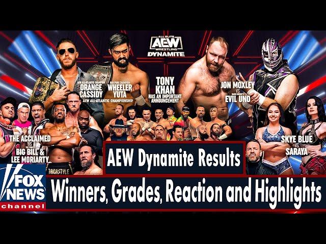 AEW Dynamite Results Winners, Grades, Reaction and Highlights Details | Breaking News | Fox News