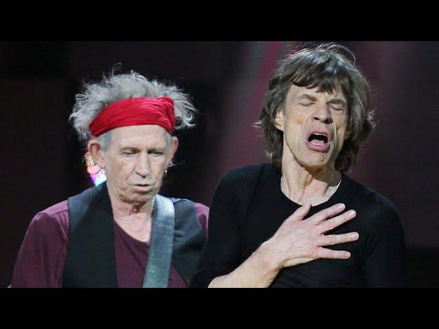 Keith Richards Falls Down and Mick Jagger Gets Angry!!