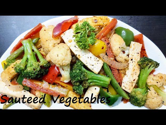 SAUTEED VEGETABLES | Low Carb Veggie Recipe | Stir Fried Veggies | Vegetable Stir Fry | Mix Veg Dry