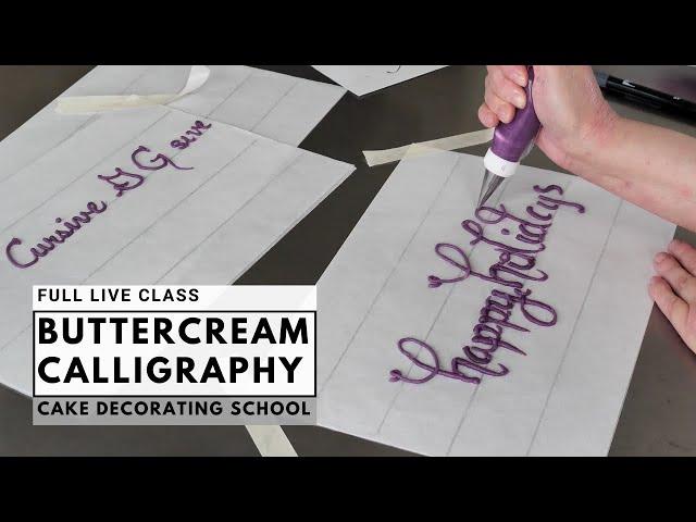 How to write buttercream calligraphy [ Cake Decorating For Beginners ]