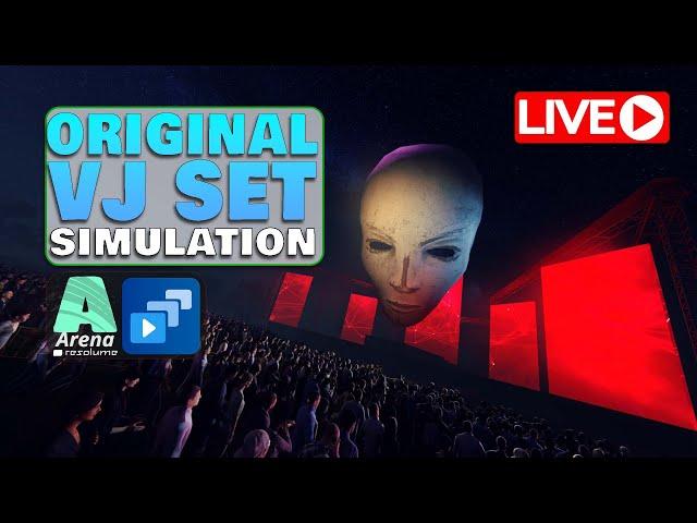 Live VJ Set | Original Set - Masks Beneath | #Resolume #Arena #chaser | 4k ultrawide screen capture