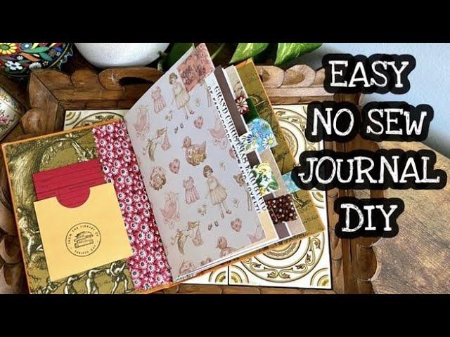 Simple No Sew Junk Journal Tutorial Video / Easy Journal DIY / Step By Step Journal Video