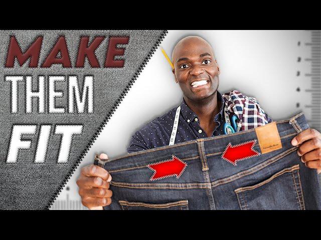 How To SLIM The Waist Of Your Jeans (BEGINNER FRIENDLY)