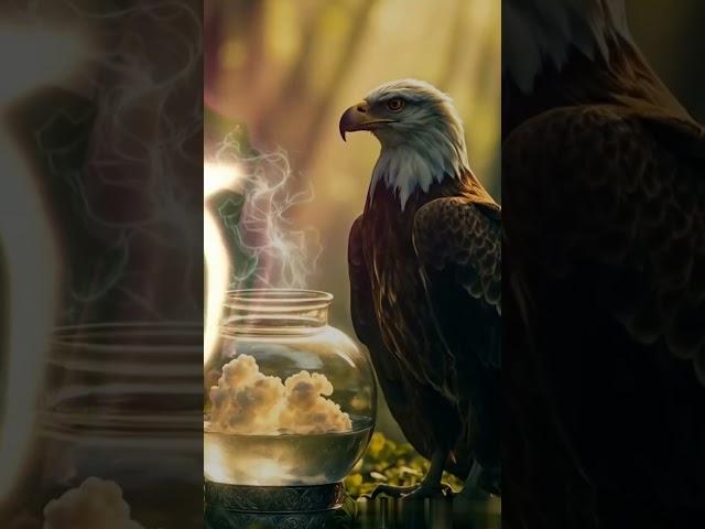 The Sky Ruler Awakens: Epic Ice and Wind Bird Animation! ️️ #ai  #fantasy