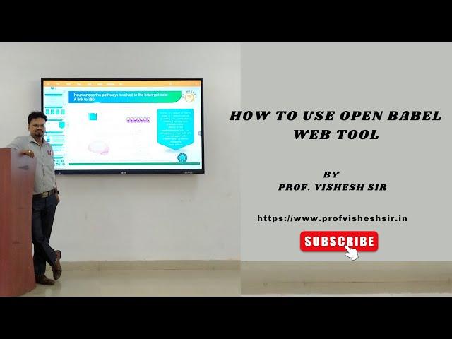 HOW TO USE OPEN BABEL WEB TOOL