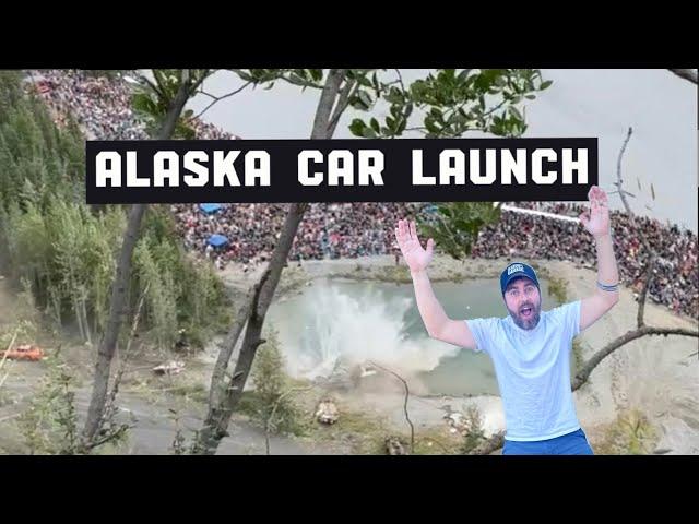 We drove 3,000 miles to launch our car off of a cliff! Alaska Car Launch.