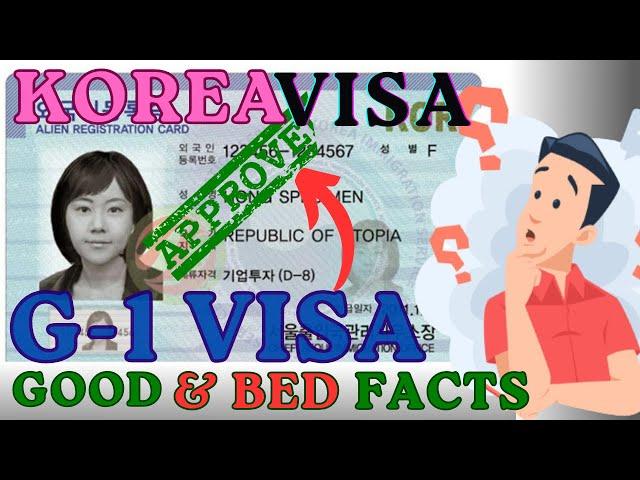 South Korea G1 Visa Good & Bad Facts First Video On YouTube Full Information about G1 Visa