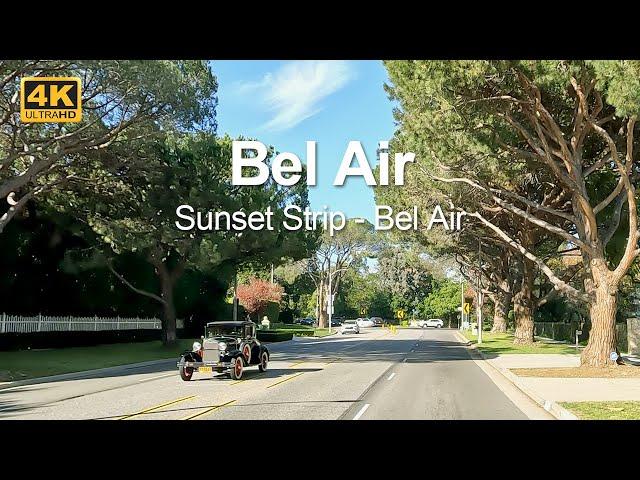 4K Drive | Drive through Bel-Air, an upscale Los Angeles neighborhood | Road | Trip | journey