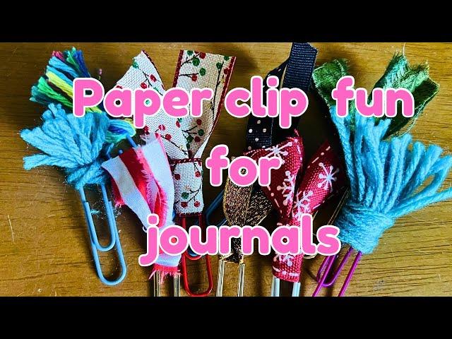 3 Easy PAPER CLIP Embellishment Ideas for Junk Journals | How to make decorative paper clips!